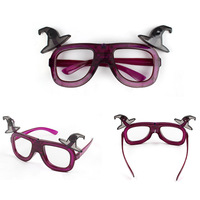Lunettes de soleil d'Halloween en plastique lumineuses à lumière LED jaune avec lentilles miroir à des fins décoratives