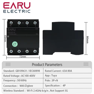 3P + N Wifi Loại AC Thông Minh Ngắt Mạch Điện Thoại Di Động Ứng Dụng Điện Thoại Không Dây Điều Khiển Từ Xa Mạch Điện Off Điều Khiển Chuyển Đổi RDCBC-T - Product Image 2