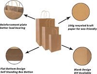 Sacs shopping en papier kraft personnalisés en gros, sacs en papier brun avec poignée torsadée, logo imprimé