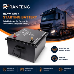 Batterie LiFePO4 24V 25.6V 200Ah 5.12kWh pour climatiseur de stationnement de camion, puissance de démarrage, cycle profond, lithium-ion, 4000 cycles - Product Image 1