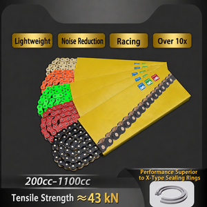 Cadena de Transmisión T8F de 120 Eslabones, Acero de Alta Resistencia, Ajuste Universal para ATV, Motocicleta Todoterreno, Scooter Eléctrico, Motosierra, Piezas de Modificación DIY - Product Image 1
