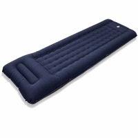 Matelas de camping gonflable ultraléger en TPU avec oreiller intégré, pompe à pied, cellules d'air en nid d'abeille, matelas pneumatique pour randonnée, tapis de voyage