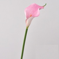 Bunga Buatan Tangkai Sedang Putih untuk Dekorasi Rumah, Calla Lily Buatan Putih untuk Rumah