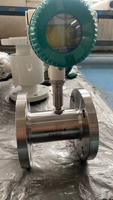 Transmetteur numérique industriel haute précision 4-20mA RTU pour liquides (huile, eau, diesel, carburant) avec RS485 Modbus, à bride, en acier inoxydable, type turbine, OEM