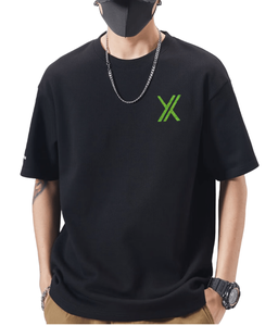 เสื้อยืดแขนสั้นสำหรับผู้ชายเสื้อคอกลมแขนห้าส่วนผ้าฝ้ายขนาดใหญ่280กรัม - Product Image 4