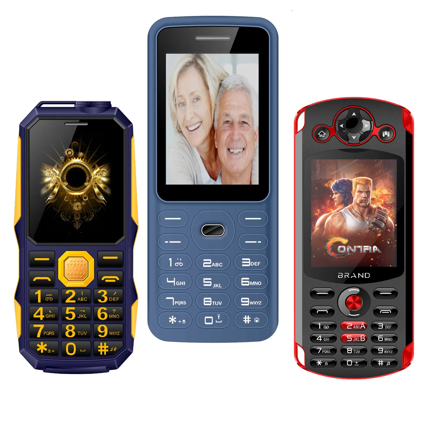 Складной сотовый телефон с большими кнопками, функция Sos, дешевые фабрики 2500 мАч, четыре Sim-карты, маленькие 4G, телефоны Matel Body Oem ODM