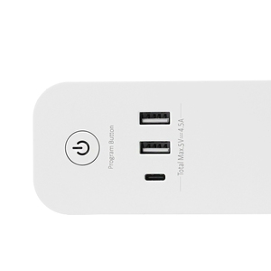 Adaptador de enchufe de EE. UU. de extensión blanca con puertos USB - Product Image 5