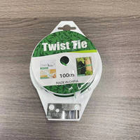Attaches torsadées pour plantes, pour la fixation de vignes, de roses, de treillis, de serres et de supports de jardin, pour le maintien du feuillage, en rouleau de 100m