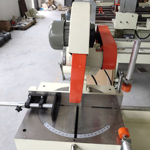 Mesin gergaji potong kepala ganda diskon dengan PLC & Motor untuk jendela pintu aluminium/UPVC/PVC membuat kaku tinggi - Product Image 3