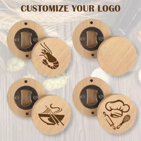 Décapsuleur de bouteilles de bière rond en bois fait main 2-en-1 pour cuisine, personnalisable avec votre logo – Stock fabricant