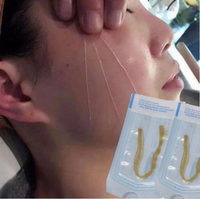 Meilleure vente de ligne de protéine de soie de collagène Soluble dans l'eau de peau de visage sans aiguille fil magique sans aiguille pour la peau soulever et resserrer