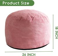Pouf en peluche rond Pouf en fourrure et moelleux Pouf Tabouret de rangement Poufs de sol Repose-pieds pour le salon