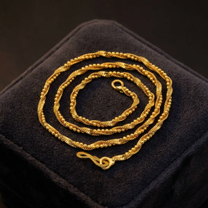 Collares de Cadena Trenzada Chapados en Oro de 14K, 18K y 24K al por Mayor, Cadenas de Moda con Diseño Moderno y Estilo Trenzado - Product Image 4