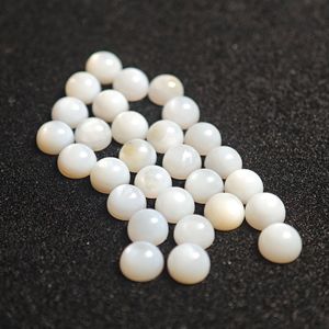 Natural White Seashell Beads 4.0mm Round Polished Loose Beads For Jewelry Making Bulk Packaging - Product Image 2