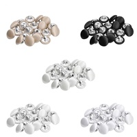En vrac 30 pièces 10mm Mini Satin recouvert de métal tige boutons pour vêtements costumes robes de mariée décor aluminium bouton accessoires de couture