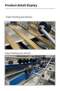 3A-900 PLC Controlled Folding Boxes Machine Crash Lock Bottom <b>Paper</b> Folder Automatic Cold Glue 200M/Min - Product Image 2
