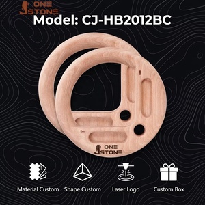 Holz-Turnringe mit Verstellbarer Klemmschnalle für Klettern und Fingertraining - Product Image 1