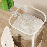 Distributeur de riz WANUO, conteneur à céréales, bac de stockage alimentaire, seau à riz hermétique, distributeur de grains, organisateur de rangement de cuisine