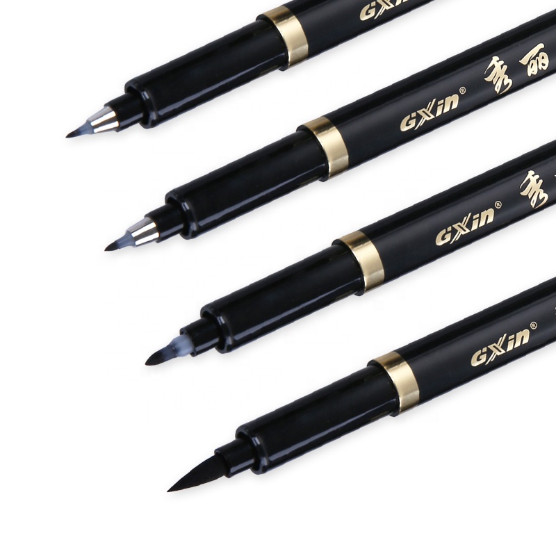 In Stock Good Use 6pcs black calligraphy pens drawing lettering fineliner calligraphy brush pen for beginners