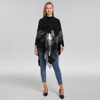 Châle en plaid à franges pour femme musulmane, couverture chaude, hijab d'hiver, tudung