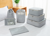Cubes d'emballage pour voyage 8 pièces ensemble de Cubes de voyage organisateur de valise pliable ensembles de bagages pliables Cube d'emballage