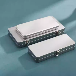 קופסת פח מלבנית עם אבזם מנירוסטה בדרגת מזון - קופסת פח קטנה לאחסון כלים וברגים - Product Image 4