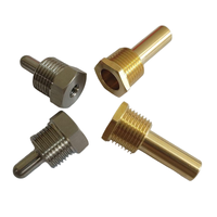 Housing Sensor Thermowell CNC Berkualitas Tinggi dari Kuningan dan Baja Tahan Karat yang Dapat Disesuaikan OEM 1/2 NPT