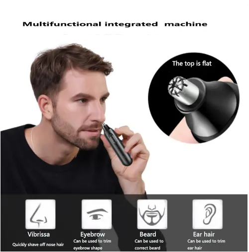 Venda quente recarregável impermeável escalável corpo aparador Ear Nose Trimmer para uso masculino