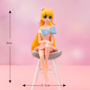 Ensemble de figurines d'<span class=keywords><strong>anime</strong></span> Sailor Moon, Usagi Tsukino et autres personnages assis sur des tabourets hauts avec diverses tenues pour la décoration - Product Image 2