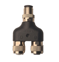 Connecteur de câble de capteur M12 d'origine avec isolation en PVC plaqué or cuivre laiton pour usage industriel