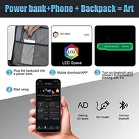 Meilleur prix sac à dos étanche pour ordinateur portable sac à LED pratique connexion dent bleue équitation légère Led sac à dos publicitaire