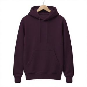 Sudadera con Capucha de Felpa de Color Liso, Casual, para Otoño, Ajuste Regular, con Bolsillo Delantero y Manga Regular, Tejida, Precio Mayorista Económico - Product Image 1
