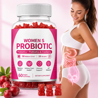 Gomitas Probióticas Veganas Sin Azúcar con Fórmula Avanzada 6 en 1 de Arándanos, al por Mayor, OEM, de Fábrica, para Mujeres