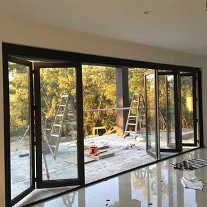 D-TOP 2024 Vente en gros Porte de grange à trois volets Porte <span class=keywords><strong>coulissante</strong></span> en verre à double pliage Porte en aluminium à double pliage pour la maison - Product Image 6