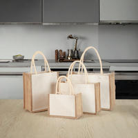 Sac fourre-tout imperméable pour courses, pliable, en jute et chanvre, avec bandoulière, personnalisable avec logo par transfert thermique, idéal pour cadeaux écologiques (OEM)