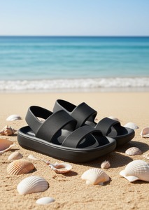 Sandali Unisex EVA con Doppio Cinturino Comodi Estivi a Punta Aperta Tinta Unita Slip-On - Product Image 2