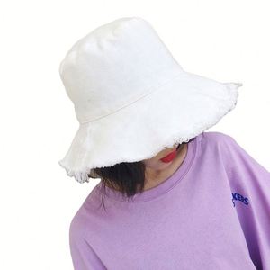 Ensemble décontracté d'été pour femme avec chapeau bob en toile de coton imprimée et casquette de soleil blanche unie – Vente en gros à prix abordable - Product Image 1