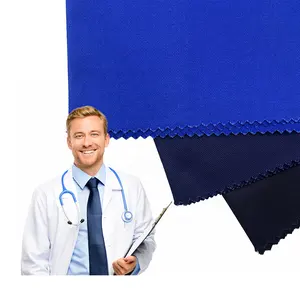 Vải <span class=keywords><strong>CVC</strong></span> Ronghong 60% cotton 40% polyester, 195GSM, chống tẩy clo, dùng may đồng phục bác sĩ, chất liệu y tế (OEM/ODM) - Product Image 1