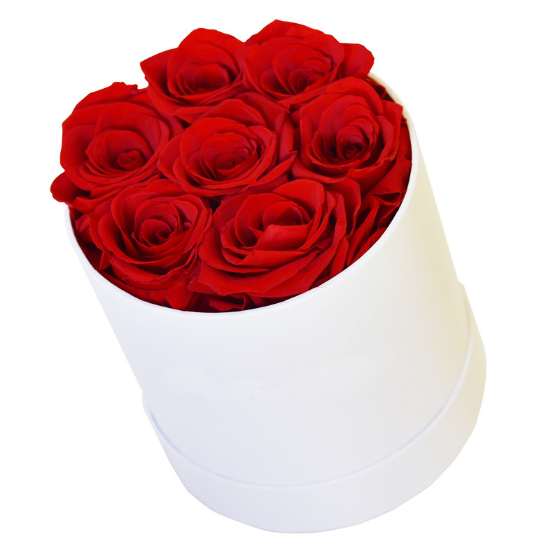 7 Rosas en Caja Redonda