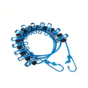 <span class=keywords><strong>Tendedero</strong></span> a prueba de viento con clip de posicionamiento <span class=keywords><strong>Tendedero</strong></span> elástico con clip Secado de ropa Viajes al aire libre antideslizante - Product Image 2