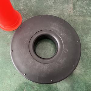 115CM rojo blanco agua arena llena Base tráfico carretera advertencia <span class=keywords><strong>Post</strong></span> PE delineador <span class=keywords><strong>Post</strong></span> T Top seguridad bolardo reflectante - Product Image 5