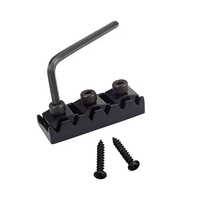 Kunci senar logam gitar hitam 43mm kualitas tinggi untuk Floyd Rose Locking Nut Neck gitar Tremolo Bridge