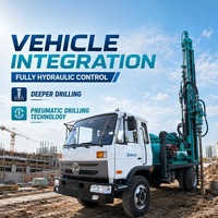 Foreuse hydraulique diesel montée sur camion pour le forage de puits d'eau