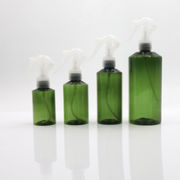 Bouteille avec pompe de pulvérisation en plastique, de 50ml, 100ml, 150ml, 200ml, vert foncé, à bandoulière oblique, PET