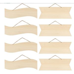 ป้ายไม้เปล่าสำหรับตกแต่งบ้านและงาน DIY พร้อมเชือก ขายส่งแบบดรอปชิปปิ้ง - Product Image 1