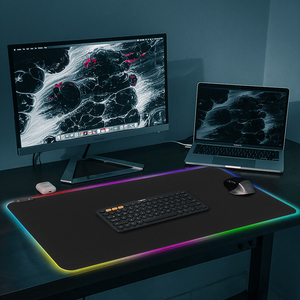 RGB thăng hoa bàn Mat Mousepad biểu tượng tùy chỉnh không dây sạc xl xxl RGB chơi game bàn phím chuột Pad - Product Image 2