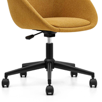 Hôtel Bureau Salle de réunion Zone de négociation Tissu Pieds en métal Chaise pivotante Réception Visiteur Invité Chaise de loisirs avec roues