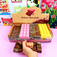 Jouet Squishy en forme de barre de chocolat multicolore, anti-stress, à rebond lent, vente en gros