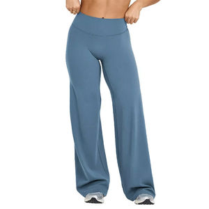 Hoge Taille Wijd Uitlopende Been Losse Fit Yogabroek Zachte Rekbare Stof Comfort Flexibiliteit Perfect Voor Gym Workouts Yoga Pilates Dagelijks - Product Image 3
