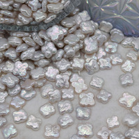 Perles d'eau douce baroques naturelles de qualité AAA en vrac, forme trèfle à quatre feuilles, blanches, 10-14 mm, sans trou, pour la fabrication de bijoux